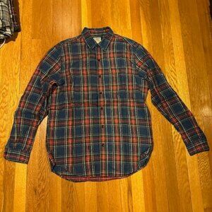 NWOT L.L.Bean Scotch Plaid Flannel Slightly Fitted Mens, Cotton Size M-Reg